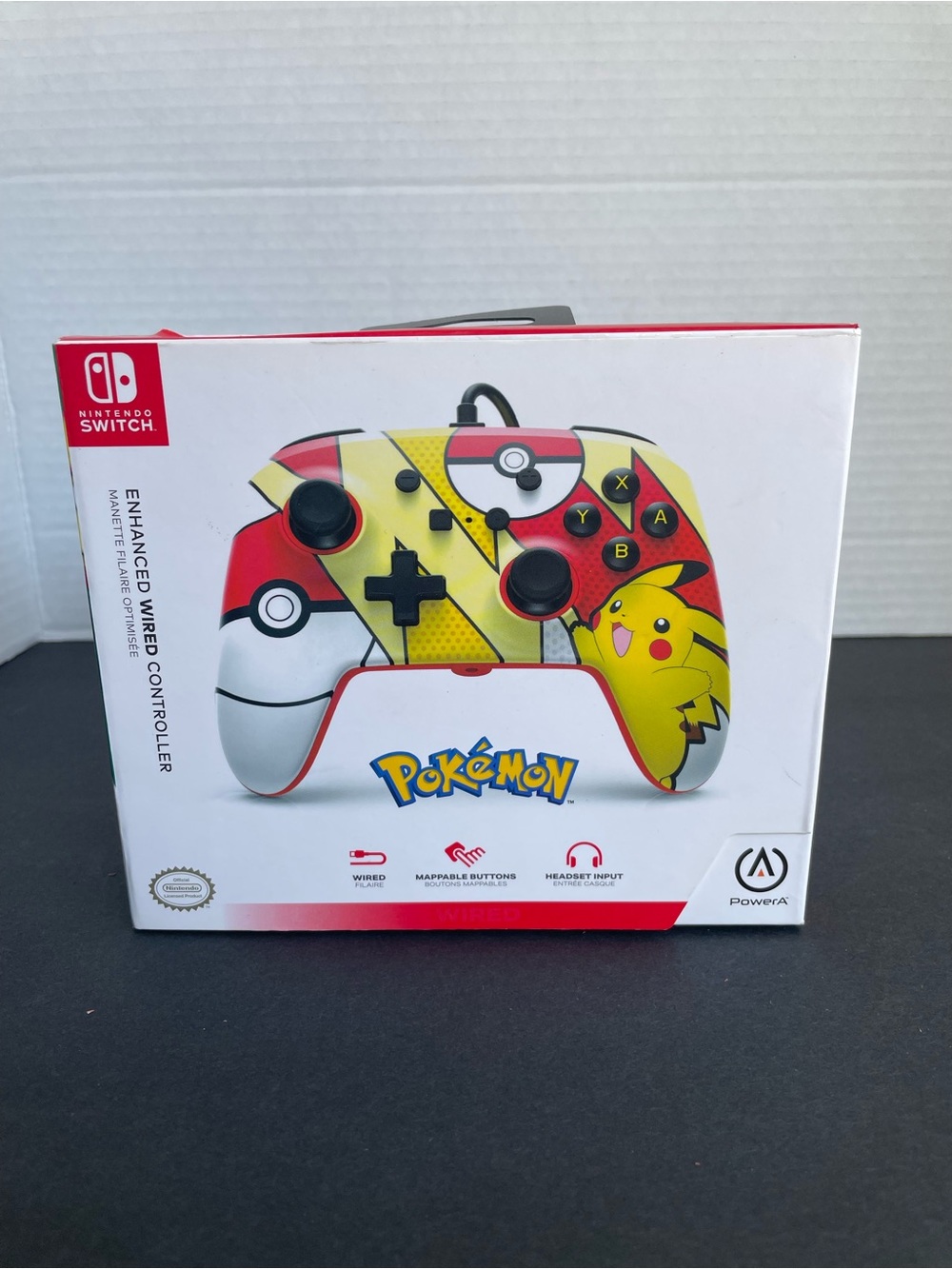 Nintendo Pikachu & Poké Ball Wired Controller - Yellow/Red/White